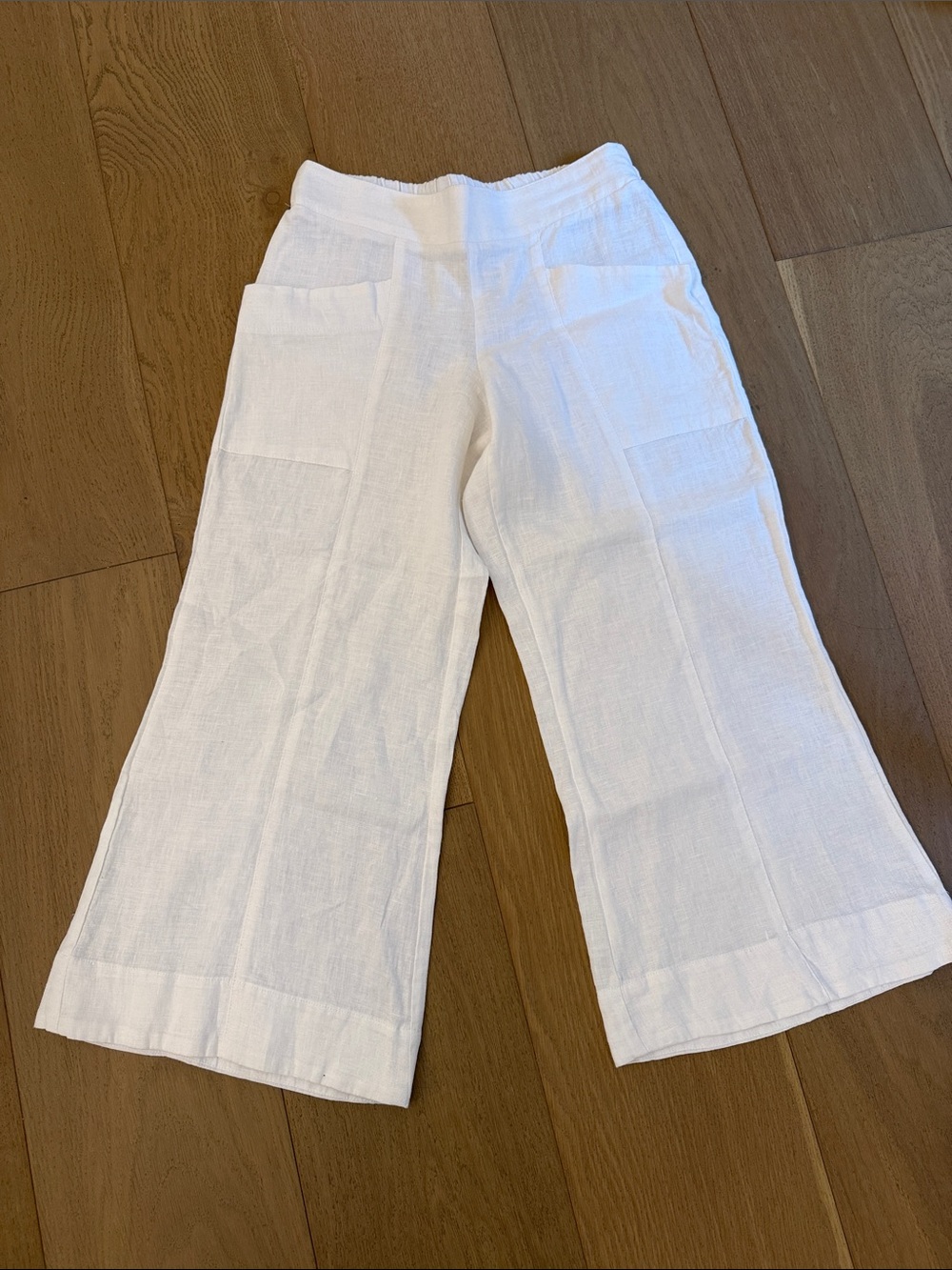 ivy jane White Wide-Leg linen Pants